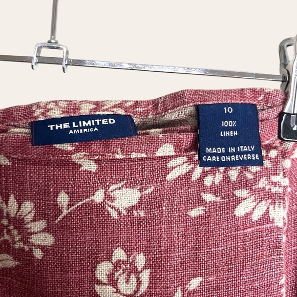 90s/2000s vintage The Limited linen floral wrap skirt - 30/32” - Picture 5 of 6